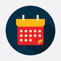 Icon page calendar schedule. Agenda app, business deadline, date page icon. Reminder, schedule line simple sign. Organizer concept. vector