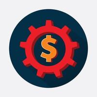 cost optimization and production efficiency icon vector