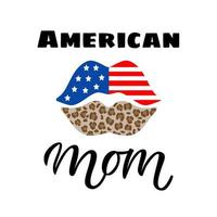 Lips. American Mom vector