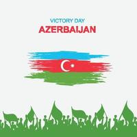 fondo del día de la victoria de la república de azerbaiyán. ilustración de diseño vectorial. vector