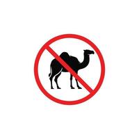 No camel symbol. No camel allowed symbol vector