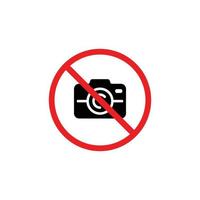 Forbidden camera symbol. No camera symbol sign vector