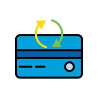 debit and credit card icons, vector design suitable for websites and apps.