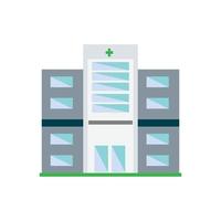 flat icon of a hospital building vector