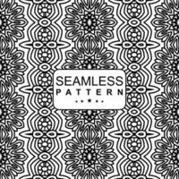 BLACK WHITE SEAMLESS PATTERN BACKGROUND. VECTOR ILLUSTRATION