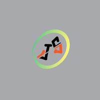 JS Text Logo vector