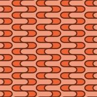 Retro Warm pattern in vintage style of the 60s and 70s vector