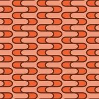 Retro Warm pattern in vintage style of the 60s and 70s vector