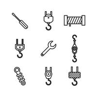 Set of Construction Elements vector