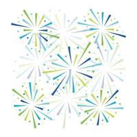 Fireworks Green and Blue Background vector