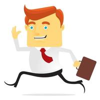 Running businessman illustration vector