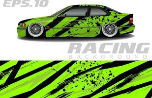 Rally racing car wrap design vector for vehicle vinyl stickers and automotive decal livery