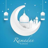 ramadan kareem Background Design. Greeting Card, Banner, Poster. Vector Illustration.