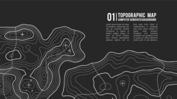 topografía vectorial de contornos grises. ilustración de vector de topografía de montaña geográfica. textura de patrón topográfico. mapa en terreno vectorial terrestre. líneas de altura de contorno gráfico de elevación. mapa topográfico