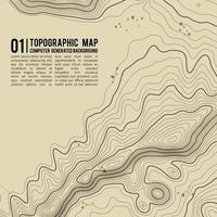 Topographic map background with space for copy . Line topography map contour background , geographic grid abstract vector illustration . Mountain hiking trail over terrain .