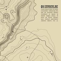 Fondo de mapa topográfico con espacio para copiar. Fondo de contorno de mapa de topografía de línea, ilustración de vector abstracto de cuadrícula geográfica. ruta de senderismo de montaña sobre terreno.