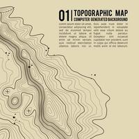 Fondo de mapa topográfico con espacio para copiar. Fondo de contorno de mapa de topografía de línea, ilustración de vector abstracto de cuadrícula geográfica. ruta de senderismo de montaña sobre terreno.