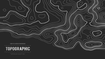 topografía vectorial de contornos grises. ilustración de vector de topografía de montaña geográfica. textura de patrón topográfico. mapa en terreno vectorial terrestre. líneas de altura de contorno gráfico de elevación. mapa topográfico