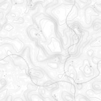 patrón sin costuras fondo de mapa topográfico con espacio para copiar textura sin costuras. fondo de contorno de mapa de topografía de línea, cuadrícula geográfica. ruta de senderismo de montaña sobre terreno. vector