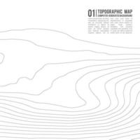 fondo de contorno del mapa topográfico. mapa topográfico con elevación. vector de mapa de contorno. Ilustración de vector abstracto de cuadrícula de mapa de topografía mundial geográfica.