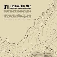 Topographic map background with space for copy . Line topography map contour background , geographic grid abstract vector illustration . Mountain hiking trail over terrain .