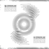 fondo de contorno del mapa topográfico. mapa topográfico con elevación. vector de mapa de contorno. Ilustración de vector abstracto de cuadrícula de mapa de topografía mundial geográfica.