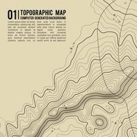 Topographic map background with space for copy . Line topography map contour background , geographic grid abstract vector illustration . Mountain hiking trail over terrain .