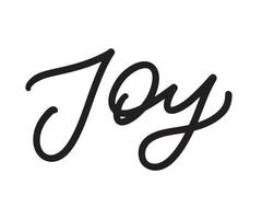 Joy text vector written with an elegant typography.