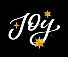 Joy text vector written with an elegant typography.