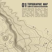 Topographic map background with space for copy . Line topography map contour background , geographic grid abstract vector illustration . Mountain hiking trail over terrain .