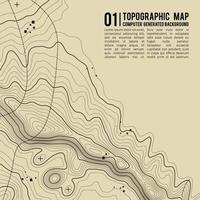 Topographic map background with space for copy . Line topography map contour background , geographic grid abstract vector illustration . Mountain hiking trail over terrain .