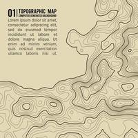 Topographic map background with space for copy . Line topography map contour background , geographic grid abstract vector illustration . Mountain hiking trail over terrain .