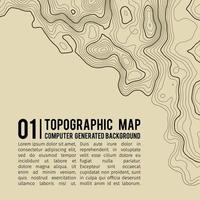 Topographic map background with space for copy . Line topography map contour background , geographic grid abstract vector illustration . Mountain hiking trail over terrain .