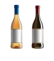 Wine bottles vector