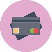 ilustración de vector de tarjeta de crédito en un fondo. símbolos de calidad premium. iconos vectoriales para concepto y diseño gráfico.