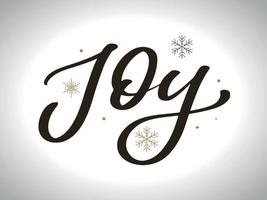 Joy text vector written with an elegant typography.