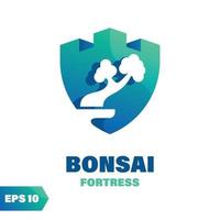 Bonsai Fortress Logo vector