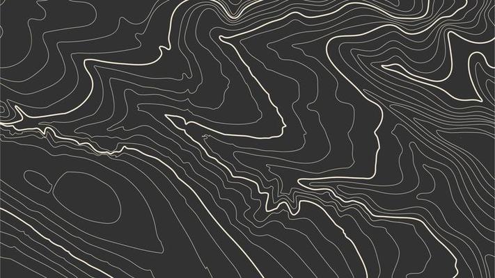 Grey contours vector topography. Geographic mountain topography vector illustration. Topographic pattern texture. Map on land vector terrain. Elevation graphic contour height lines. Topographic map