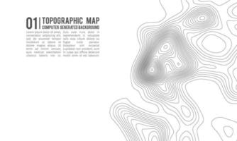 fondo de contorno del mapa topográfico. mapa topográfico con elevación. vector de mapa de contorno. Ilustración de vector abstracto de cuadrícula de mapa de topografía mundial geográfica.