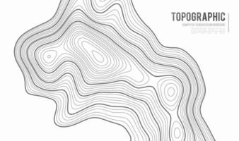 fondo de contorno del mapa topográfico. mapa topográfico con elevación. vector de mapa de contorno. Ilustración de vector abstracto de cuadrícula de mapa de topografía mundial geográfica.