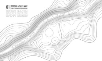 fondo de contorno del mapa topográfico. mapa topográfico con elevación. vector de mapa de contorno. Ilustración de vector abstracto de cuadrícula de mapa de topografía mundial geográfica.