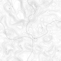 patrón sin costuras fondo de mapa topográfico con espacio para copiar textura sin costuras. fondo de contorno de mapa de topografía de línea, cuadrícula geográfica. ruta de senderismo de montaña sobre terreno. vector