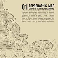 Topographic map background with space for copy . Line topography map contour background , geographic grid abstract vector illustration . Mountain hiking trail over terrain .