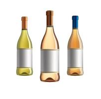 Wine bottles vector