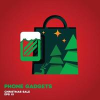 Phone Gadgets Christmas Sale vector