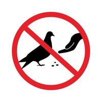 no alimente a las aves vector de señal