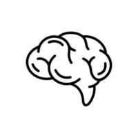 brain outline icon vector