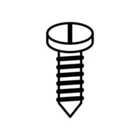 icono de contorno de tornillo vector