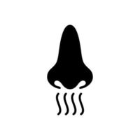 nose or smell flat style icon vector