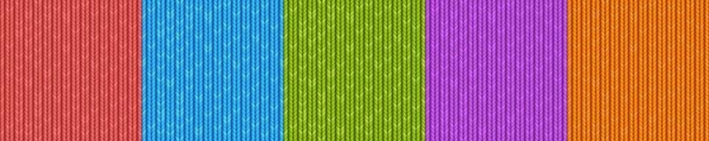 Wool knit, knitting fabric texture vector